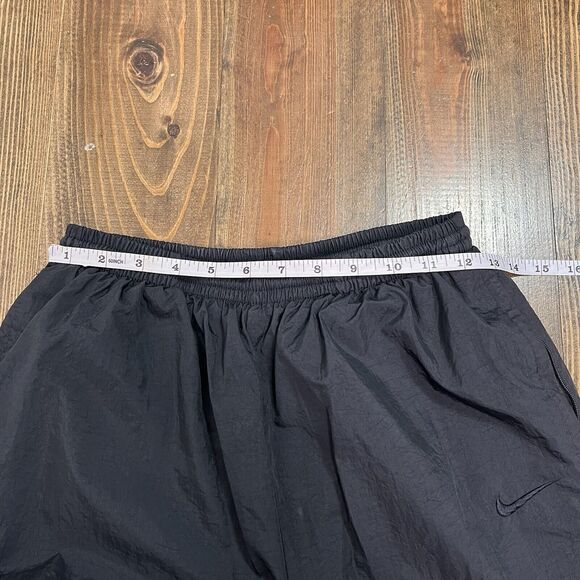 Vtg 90s Nike Men's Black Track Pants Swoosh Ankle Zip Size Med White Tag - Picture 6 of 6